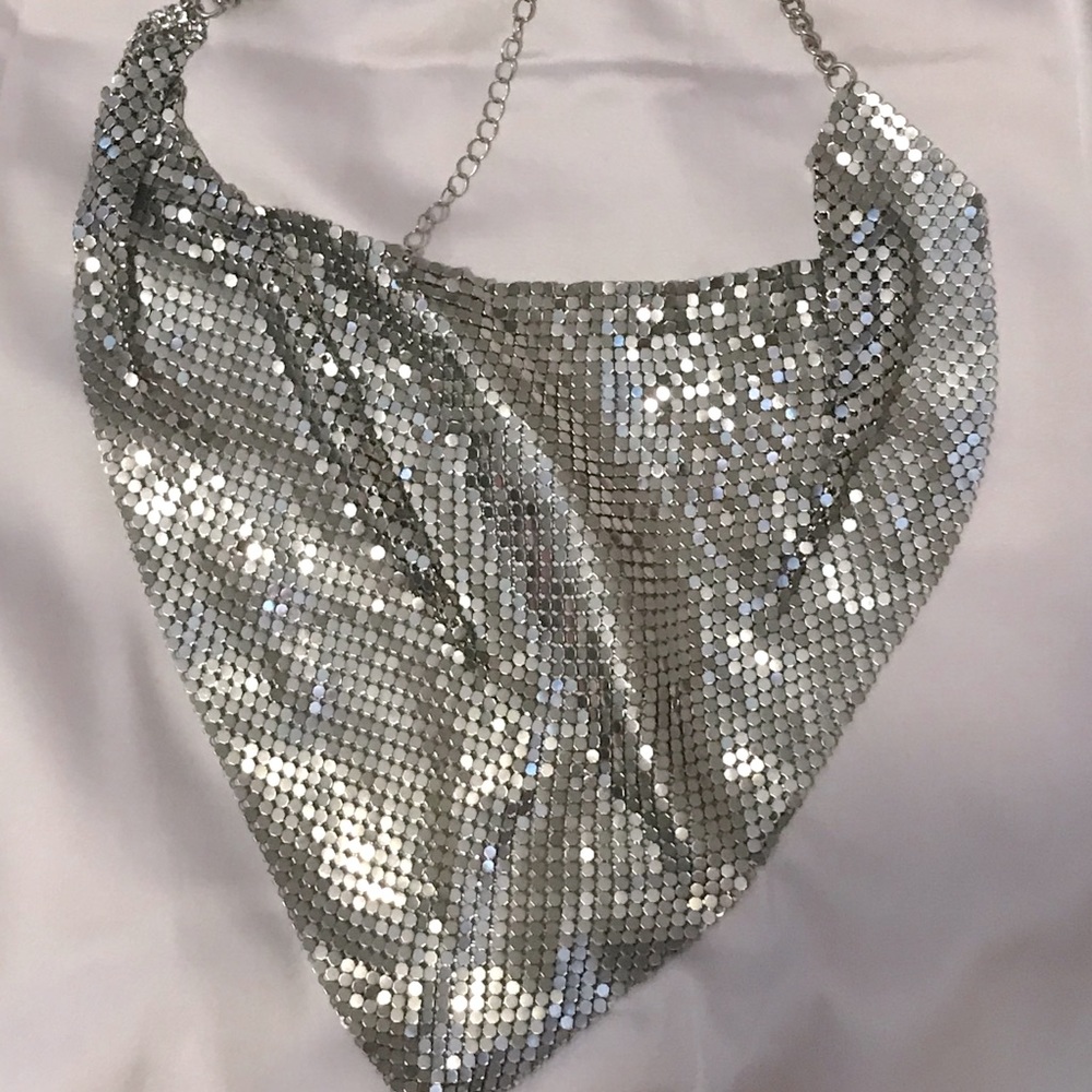🎉Sale Silver Bandana Necklace 🤍✨